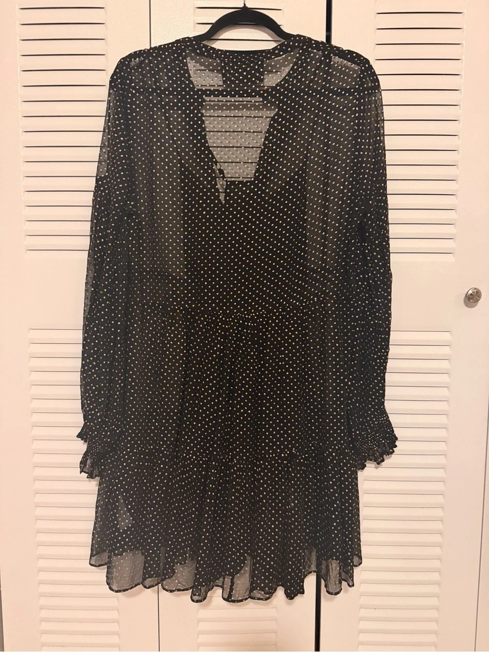 Zadig & Voltaire Randy Mousseline Sparle Noir Dress - Picture 8 of 13
